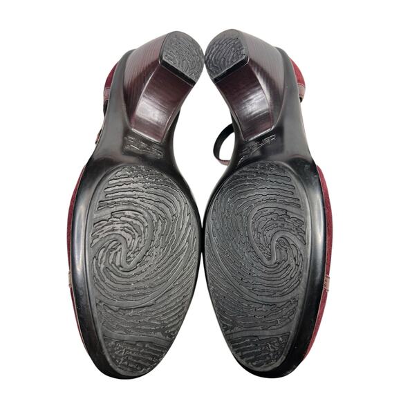 Dansko Women’s Roxy Maroon Suede Mary Janes Size 39 US 8.5/9 - Picture 9 of 12